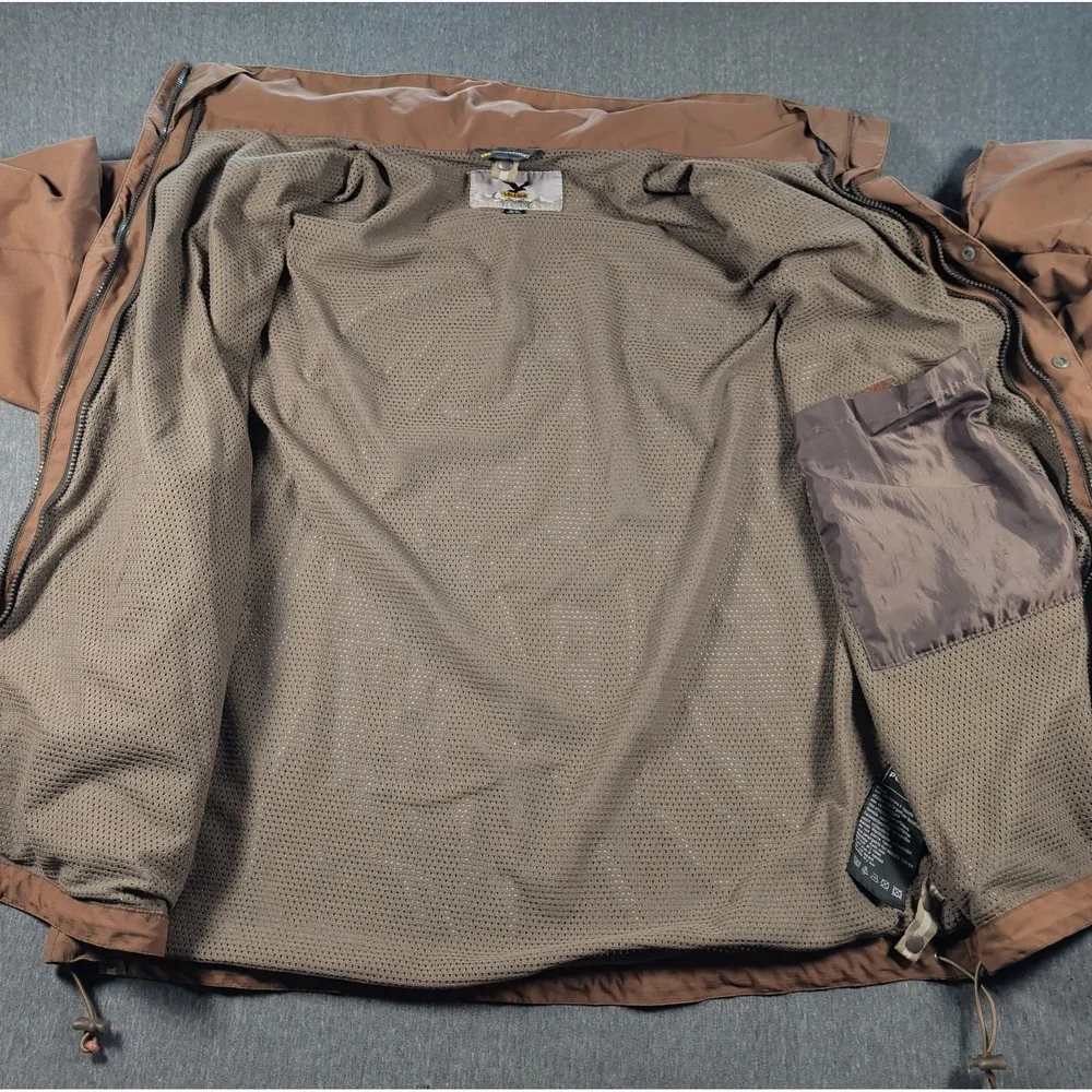 Vtg 90s Waterproof Jacket Mens Salewa Powertex Size XL Brown Full Zip Gorpcore